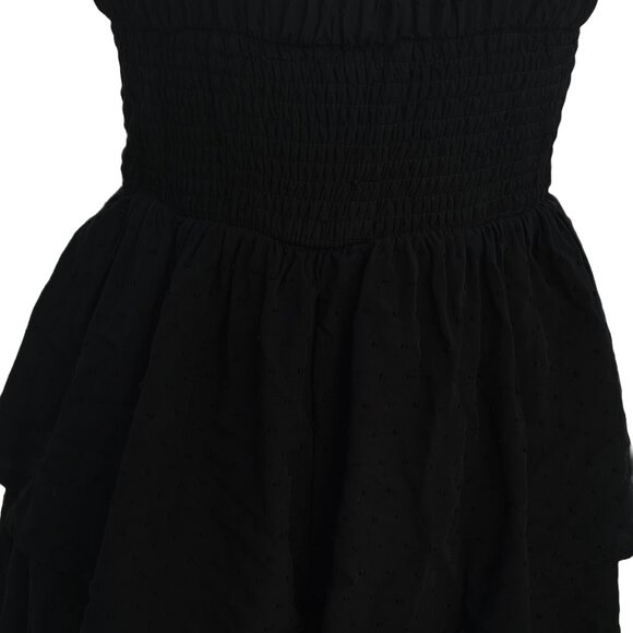 1412 Swiss Dot Off Shoulder Romper - Picture 4 of 8